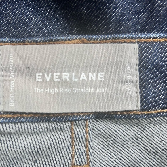Everlane High Rise Straight Jeans 27 Dark Wash Closet Staple Coastal Tall Girl - Picture 8 of 11